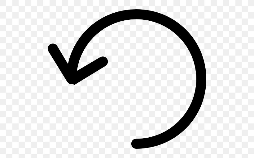 Undo Symbol, PNG, 512x512px, User Interface, Black And White, Brand, Symbol, Text Download Free