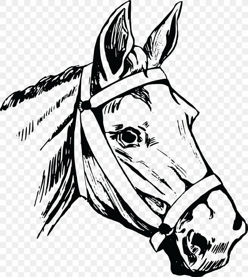 Horse Drawing Clip Art, PNG, 4000x4473px, Horse, Art, Artwork, Black And White, Blog Download Free
