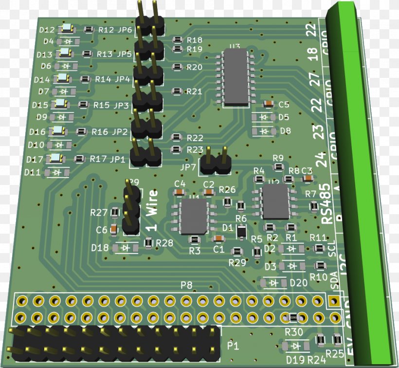 Microcontroller Electronics 1-Wire Electronic Component Raspberry Pi, PNG, 947x874px, Microcontroller, Circuit Component, Circuit Prototyping, Computer Component, Cpu Download Free