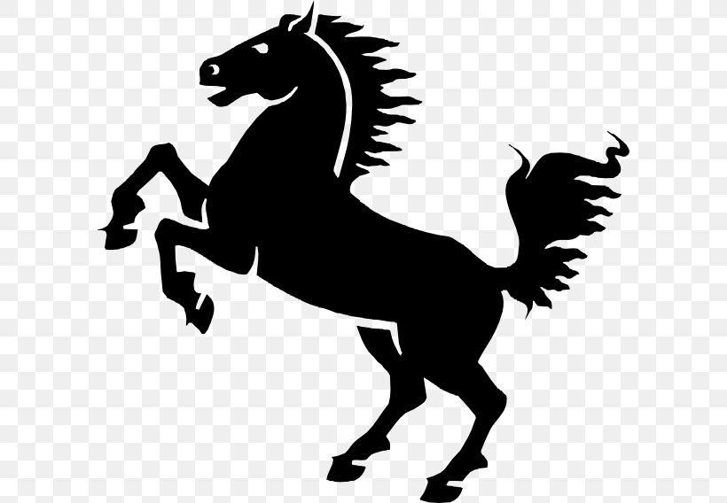 Mustang Friesian Horse Clip Art, PNG, 600x568px, Mustang, Black, Black And White, Colt, Fictional Character Download Free