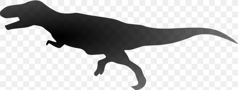 Tyrannosaurus Silhouette Dinosaur Clip Art, PNG, 1280x485px, Tyrannosaurus, Animal Figure, Beak, Black, Black And White Download Free