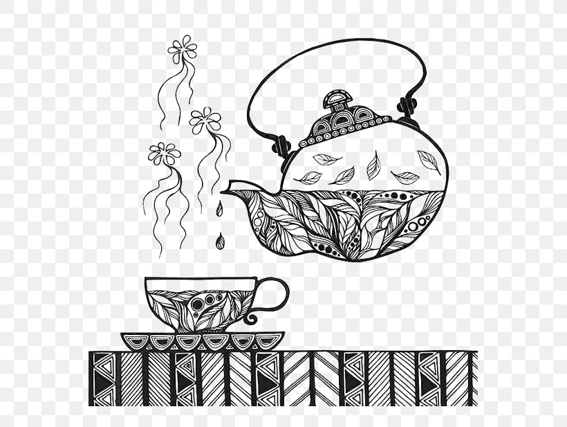 Coffee Teapot Drawing, PNG, 564x617px, Coffee, Art, Artwork, Black And White, Coffee Ceremony Download Free