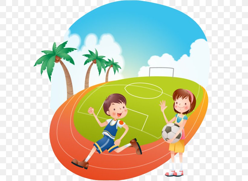 Schoolyard Cartoon, PNG, 600x599px, Schoolyard, Allweather Running Track, Animation, Architecture, Area Download Free