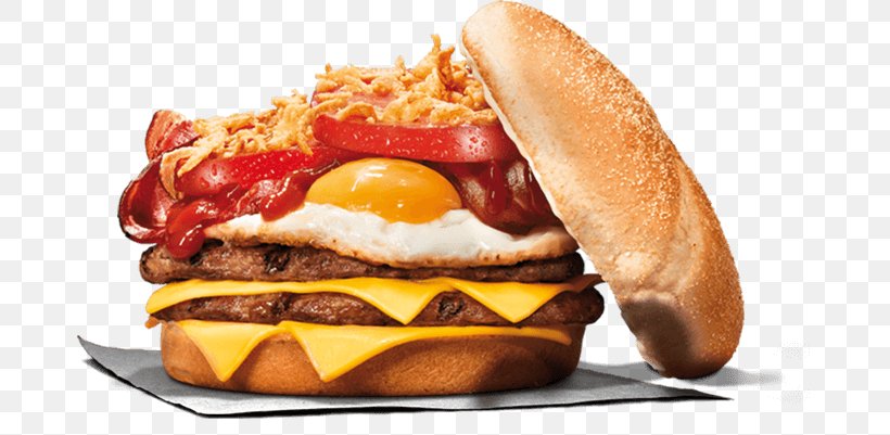 Hamburger Whopper Cheeseburger Fried Egg Big King, PNG, 677x401px, Hamburger, American Food, Bacon, Big King, Breakfast Download Free