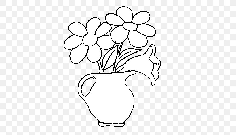 A Vase Of Flowers Drawing Coloring Book Painting, PNG, 600x470px, Vase, Adult, Area, Art, Artwork Download Free