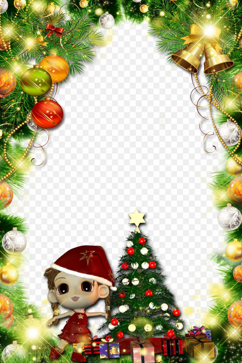 Christmas Tree Picture Frame, PNG, 3000x4500px, Christmas Tree, Christmas, Christmas Decoration, Christmas Ornament, Conifer Download Free