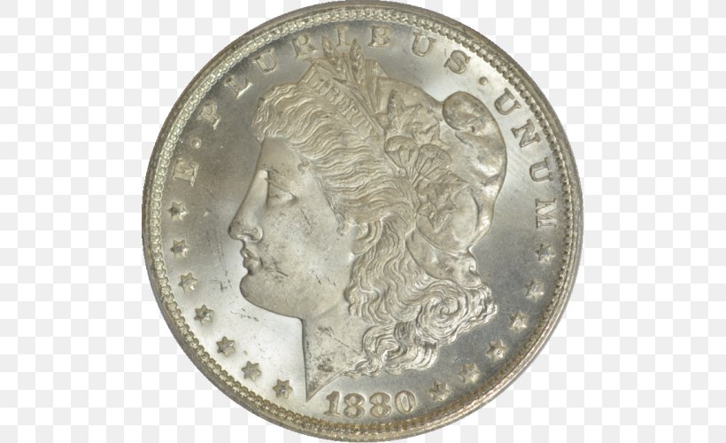 Dollar Coin Philadelphia Mint Morgan Dollar United States Dollar, PNG, 500x500px, Coin, American Silver Eagle, Currency, Dollar Coin, Eagle Download Free