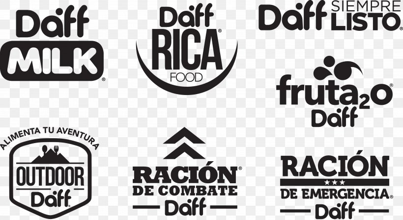 Brand Logo Daff, PNG, 3790x2077px, 2017, Brand, Alimento Saludable, Black And White, Chile Download Free