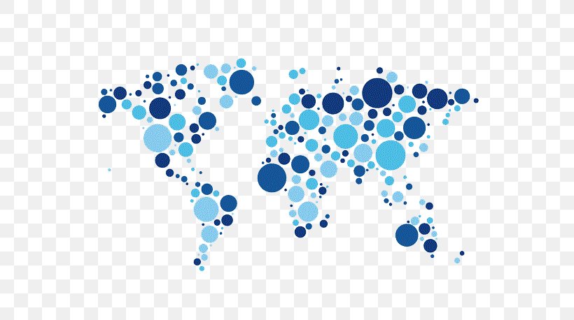 World Map Dot Distribution Map, PNG, 610x458px, World, Blue, Dot Distribution Map, Halftone, Infographic Download Free