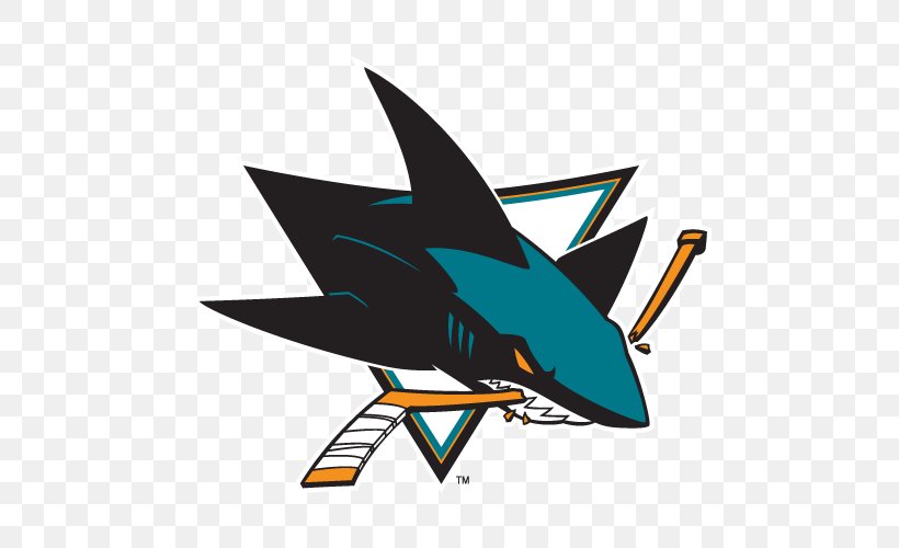 San Jose Sharks National Hockey League Vegas Golden Knights Stanley Cup Playoffs 2016 Stanley Cup Finals, PNG, 500x500px, San Jose Sharks, Artwork, Beak, Ice Hockey, Logo Download Free