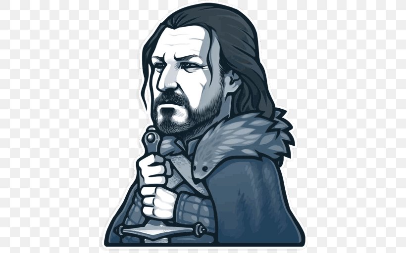 Winter Is Coming Sticker Telegram Game Of Thrones Hotspot, PNG, 512x512px, Winter Is Coming, Art, Drawing, Facial Hair, Fictional Character Download Free