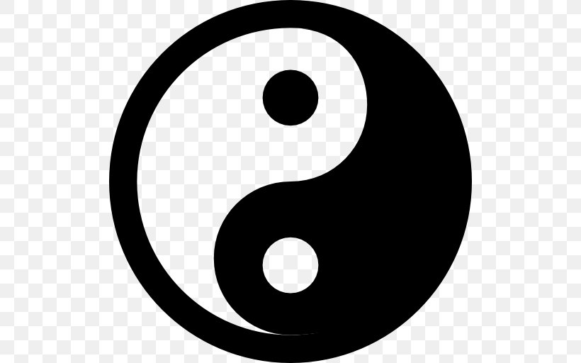 Yin And Yang Symbol Emoticon, PNG, 512x512px, Yin And Yang, Avatar, Black And White, Emoji, Emoticon Download Free