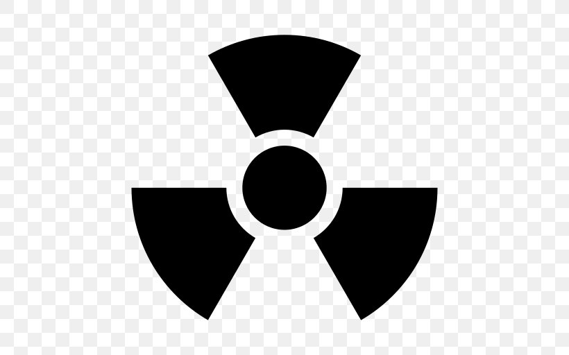 Nuclear Power Radioactive Decay Hazard Symbol, PNG, 512x512px, Nuclear Power, Atomic Energy, Black, Black And White, Brand Download Free