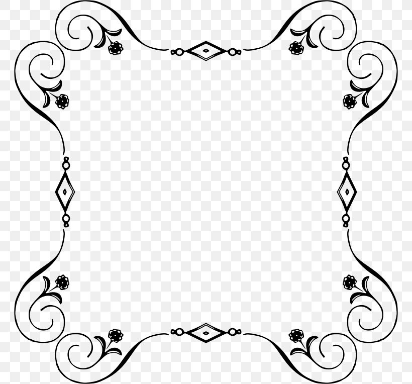 Picture Frames Clip Art, PNG, 764x764px, Picture Frames, Area, Artwork, Black, Black And White Download Free