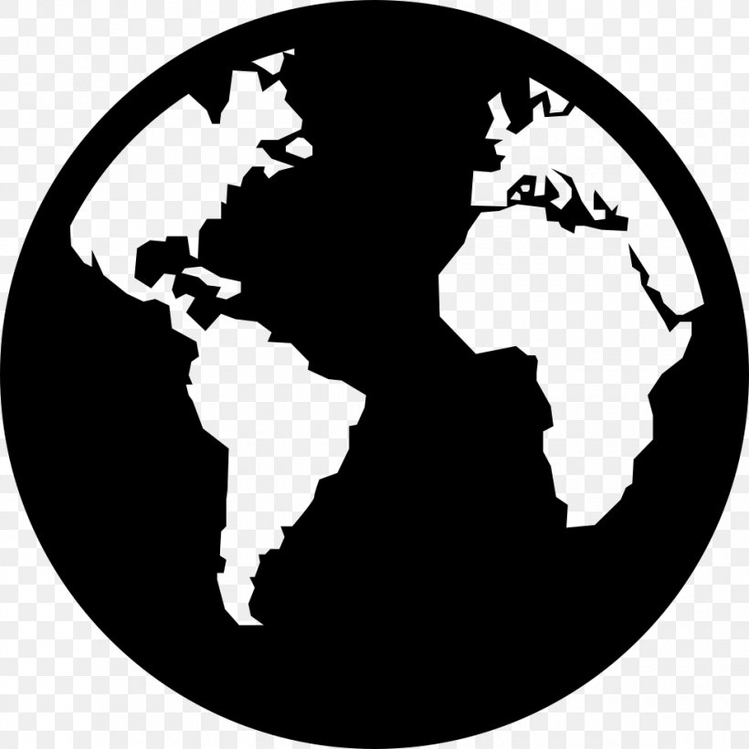 World Map Globe Vector Graphics, PNG, 980x980px, World, Black And White, Earth, Globe, Human Behavior Download Free
