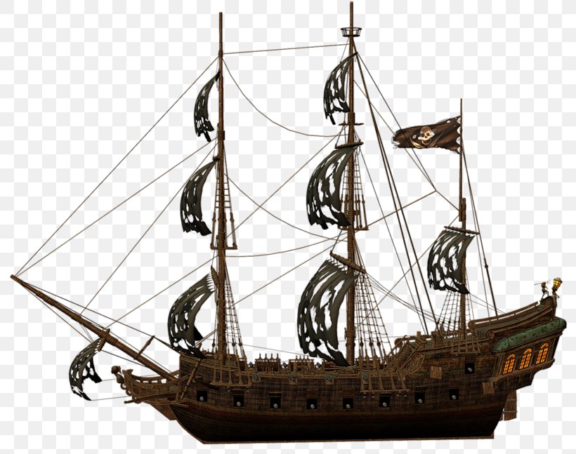 Brigantine Ship Of The Line Galeas Piracy Boat, PNG, 800x647px, Brigantine, Baltimore Clipper, Barque, Barquentine, Boat Download Free