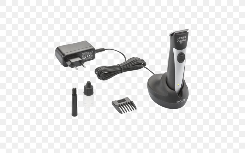 Hair Clipper Moser ChroMini Pro Comb Barber, PNG, 515x515px, Hair Clipper, Ac Adapter, Barber, Battery Charger, Beard Download Free