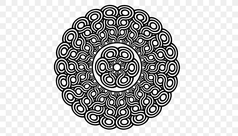 Mandala Designs Coloring Book Drawing Hinduism, PNG, 600x470px, Mandala, Art Therapy, Auto Part, Black And White, Book Download Free