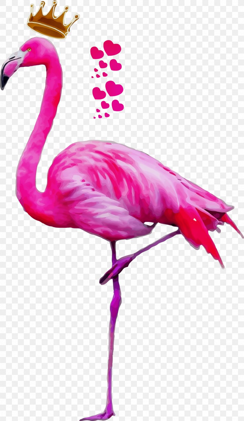 Flamingo, PNG, 1738x3000px, Watercolor, Beak, Bird, Flamingo, Greater Flamingo Download Free