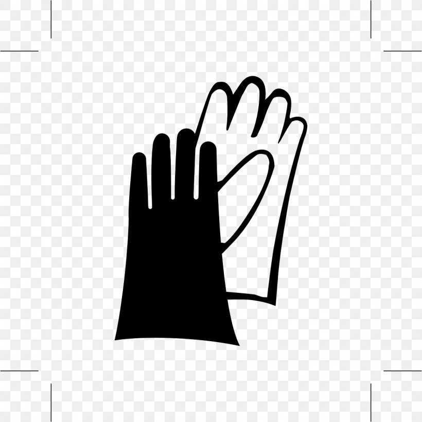 Glove Clothing Personal Protective Equipment Clip Art, PNG, 1280x1280px, Glove, Area, Arm, Black, Black And White Download Free
