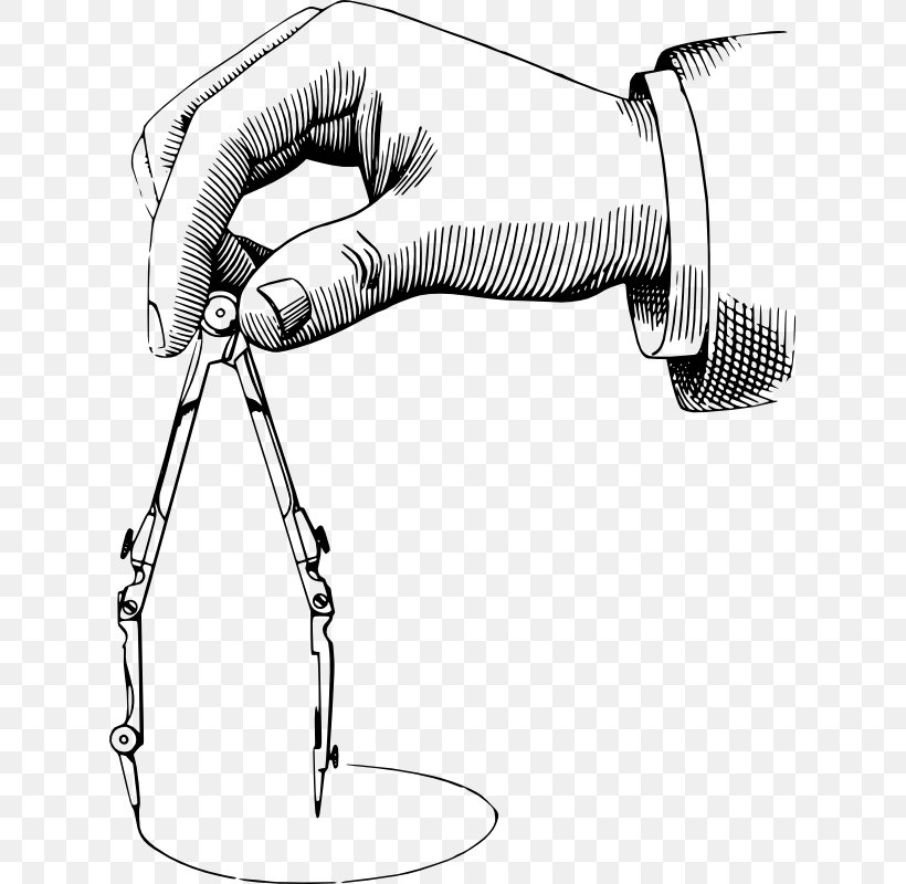 Compass Technical Drawing Clip Art, PNG, 621x800px, Compass, Arm, Art, Black And White, Cartoon Download Free