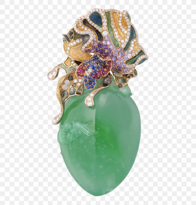 Liangzhu Culture Emerald Jade Jewellery, PNG, 2832x2960px, Liangzhu Culture, Brilliant, Brooch, Diamond, Emerald Download Free