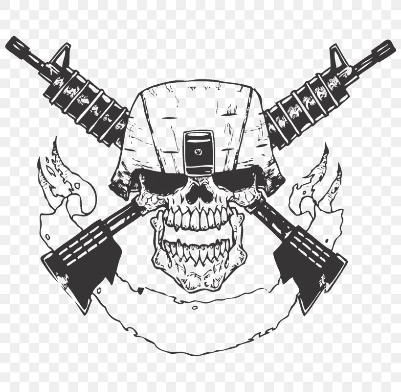 Decal Infantry Paper Military Soldier, PNG, 800x800px, Decal, Army, Art, Black And White, Bone Download Free
