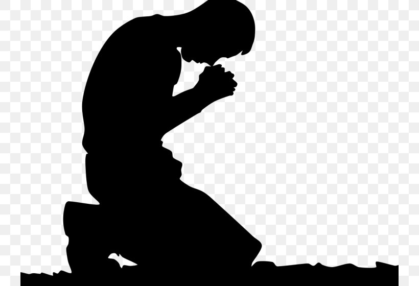 Prayer Praying Hands Kneeling God Clip Art, PNG, 740x560px, Prayer, Arm, Black, Black And White, Divine Presence Download Free