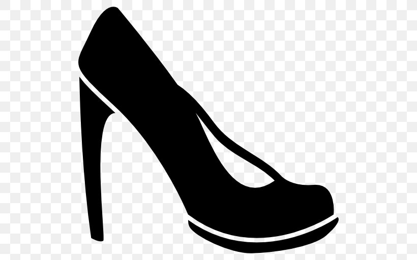Stiletto Heel Court Shoe Footwear, PNG, 512x512px, Stiletto Heel, Absatz, Basic Pump, Black, Black And White Download Free