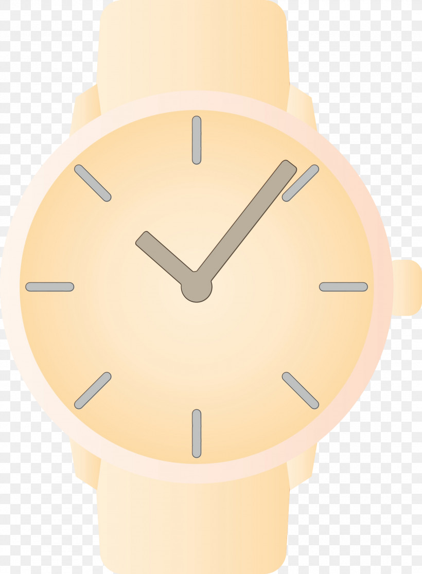 Analog Watch Watch White Yellow Beige, PNG, 2204x3000px, Watercolor, Analog Watch, Beige, Paint, Strap Download Free