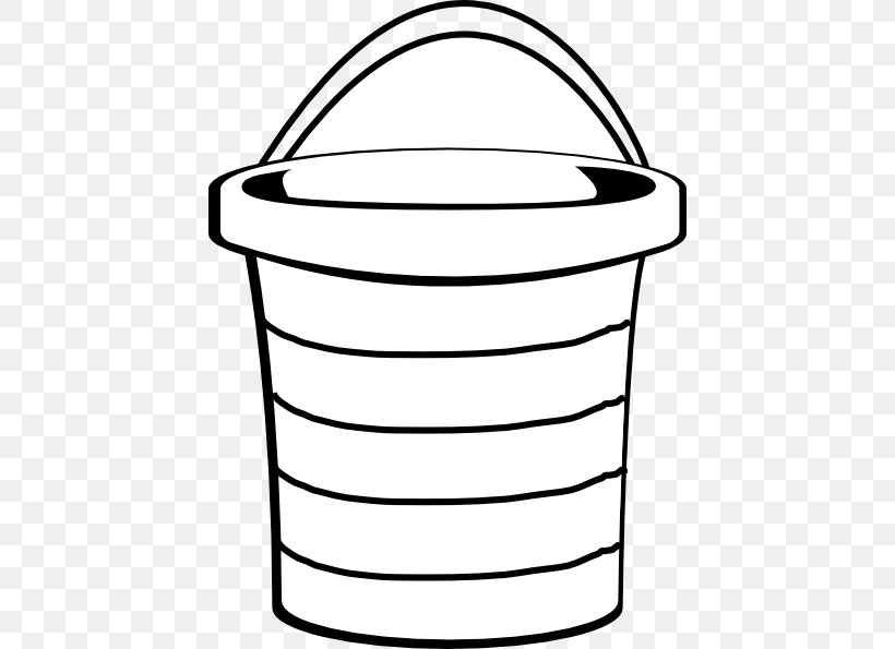 Clip Art Openclipart Image Bucket Vector Graphics, PNG, 438x595px, Bucket, Area, Basket, Black And White, Cookware And Bakeware Download Free