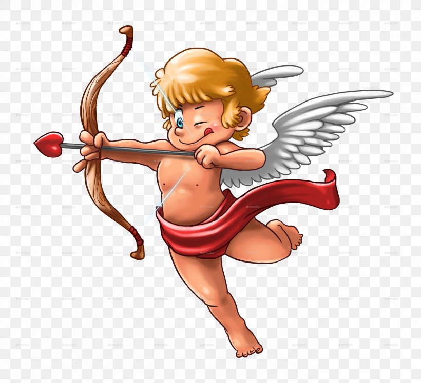 Cupid And Psyche Valentines Day Clip Art, PNG, 2742x2500px, Watercolor, Cartoon, Flower, Frame, Heart Download Free
