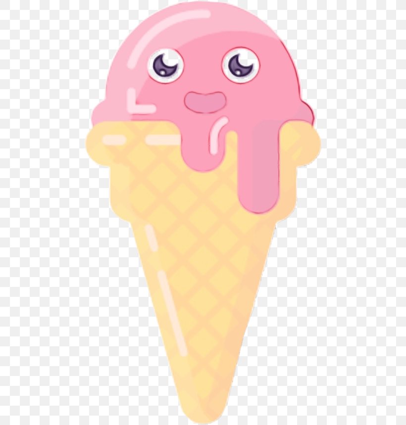Ice Cream Cones Illustration Cartoon Pink M, PNG, 480x859px, Ice Cream Cones, Cartoon, Cone, Dessert, Food Download Free