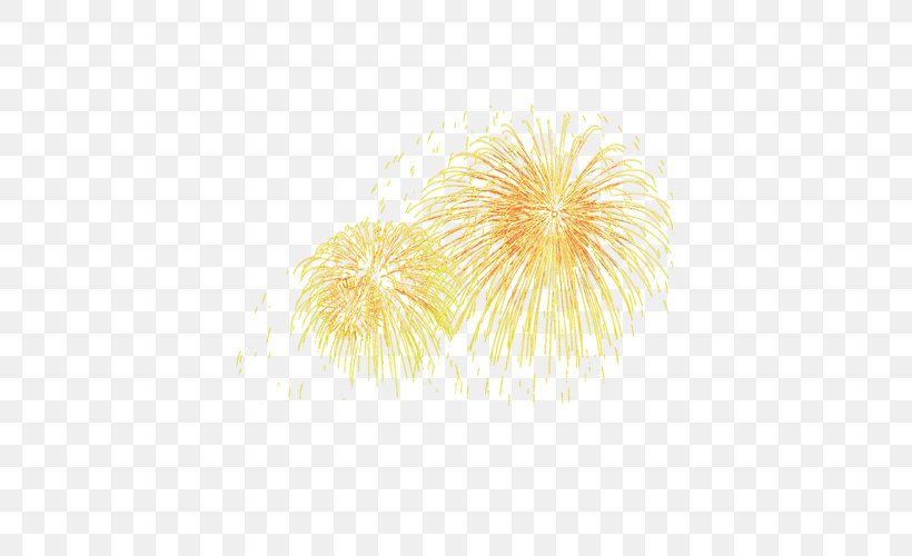 Yellow Fireworks, PNG, 500x500px, Yellow, Color, Designer, Fireworks, Ink Download Free