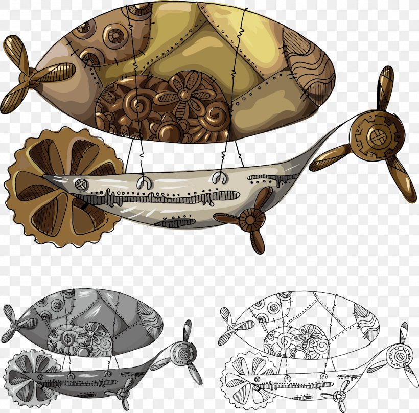 Zeppelin Airship Euclidean Vector, PNG, 1564x1543px, Zeppelin, Airship, Art, Balloon, Hot Air Balloon Download Free