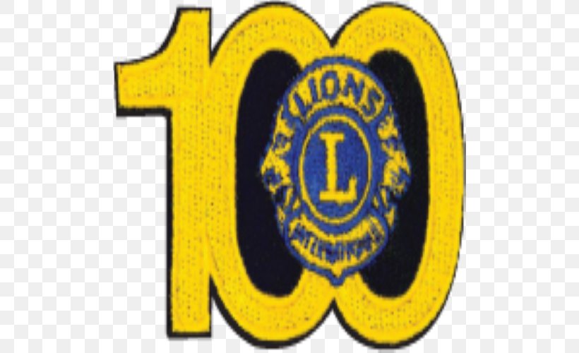Logo Badge Lions Clubs International Emblem Embroidery, PNG, 500x500px, 100 Years, Logo, Area, Badge, Brand Download Free