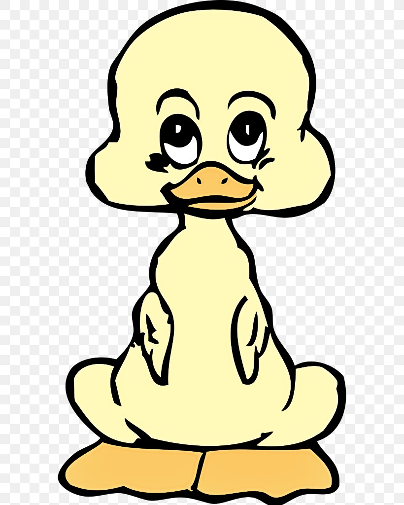 Cartoon Facial Expression Ducks, Geese And Swans Duck Yellow, PNG, 586x1024px, Cartoon, Bird, Duck, Ducks Geese And Swans, Facial Expression Download Free