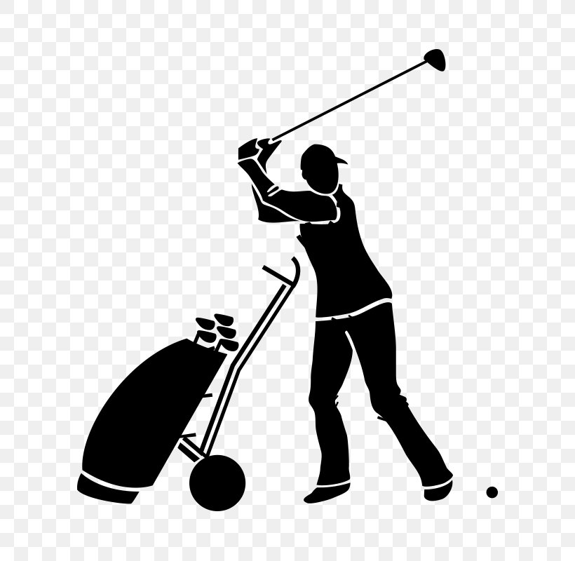 Golf Clubs Professional Golfer Golf Balls, PNG, 800x800px, Golf, Ball, Baseball Equipment, Black And White, Cartoon Download Free