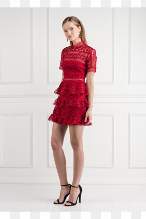 Red Lace - Cocktail Dress Clothing Fashion Little Black Dress PNG