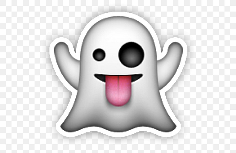 Sticker Apple Color Emoji Halloween Ghost IPhone, PNG, 530x530px, Watercolor, Cartoon, Flower, Frame, Heart Download Free
