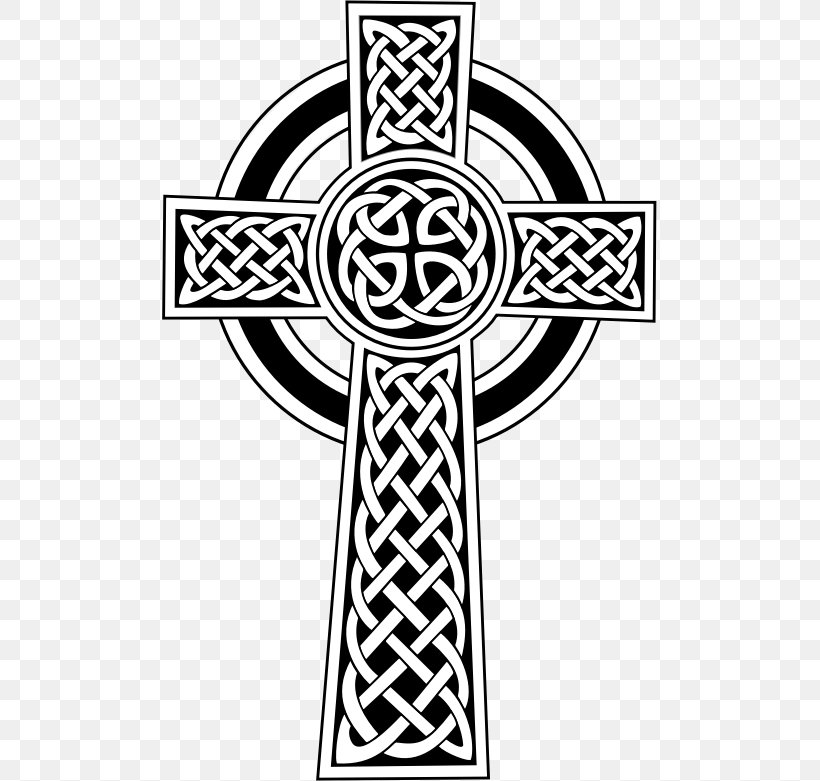 Celtic Cross Christian Cross Symbol Illustration, PNG, 495x781px, Celtic Cross, Black And White, Celtic Art, Celtic Christianity, Celtic Knot Download Free