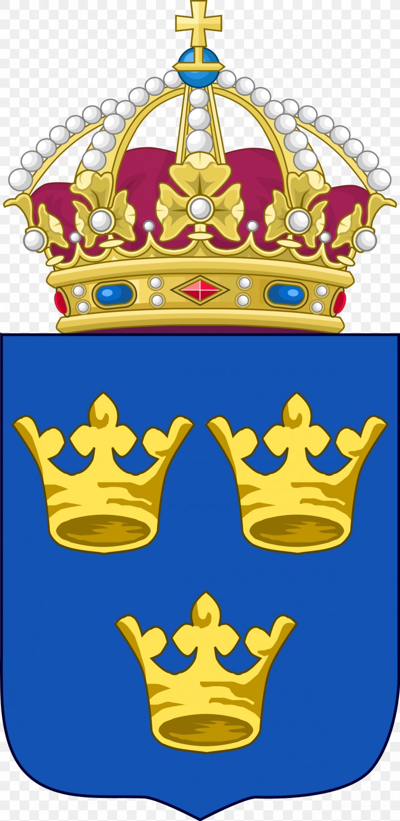 Coat Of Arms Of Sweden National Coat Of Arms Crown, PNG, 1200x2462px, Sweden, Area, Armiger, Carl Xvi Gustaf Of Sweden, Charles Xiii Of Sweden Download Free