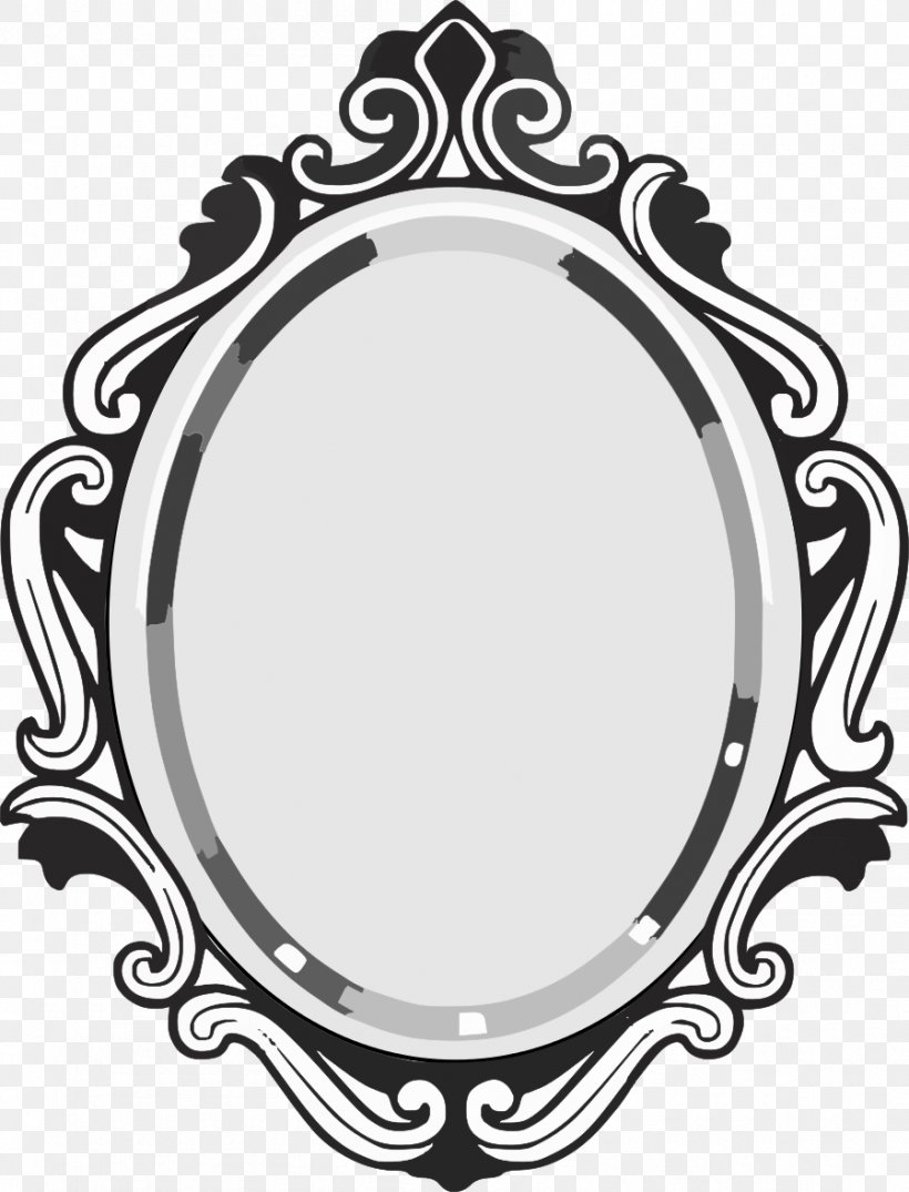 Magic Mirror Clip Art, PNG, 898x1178px, Magic Mirror, Art, Black And White, Document, Mirror Download Free