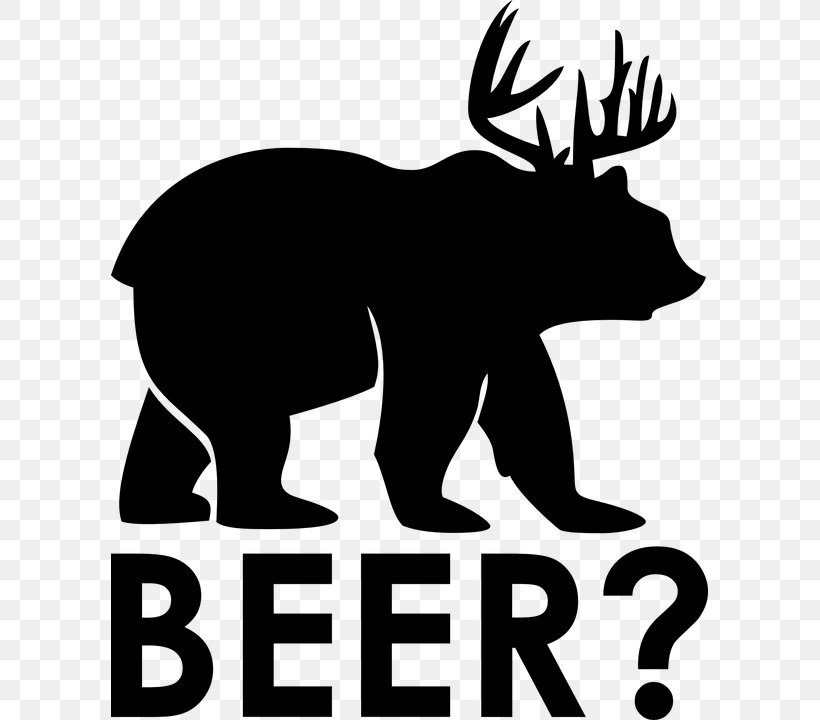 Deer Beer Decal Bear Moose, PNG, 597x720px, Deer, Alcoholic Drink, Antler, Bear, Bear Hunting Download Free