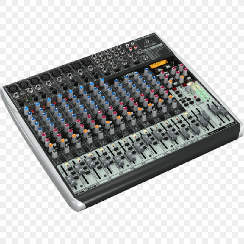 Microphone Audio Mixers Behringer QX2222USB 22-Channel Mixer Behringer Xenyx X1204USB, PNG, 1000x1000px, Watercolor, Cartoon, Flower, Frame, Heart Download Free