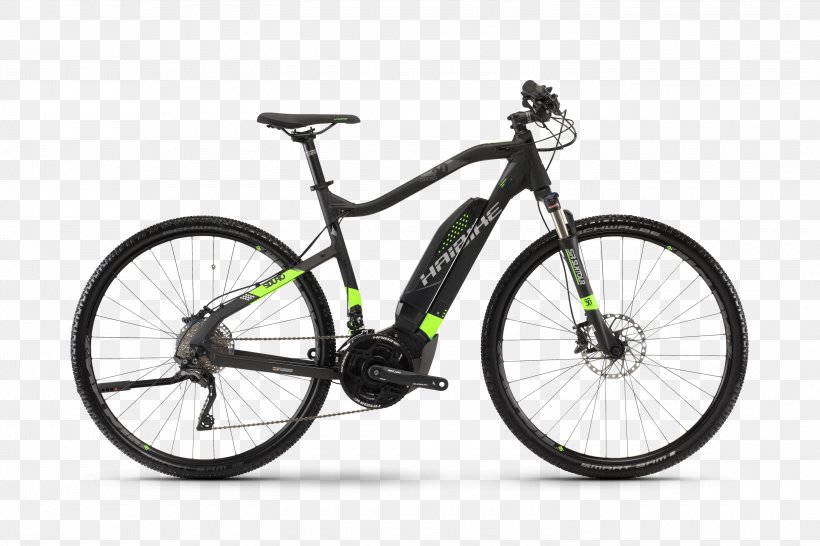 Electric Bicycle Haibike Mountain Bike Hybrid Bicycle, PNG, 3000x2000px, Electric Bicycle, Automotive Exterior, Bicycle, Bicycle Accessory, Bicycle Drivetrain Part Download Free