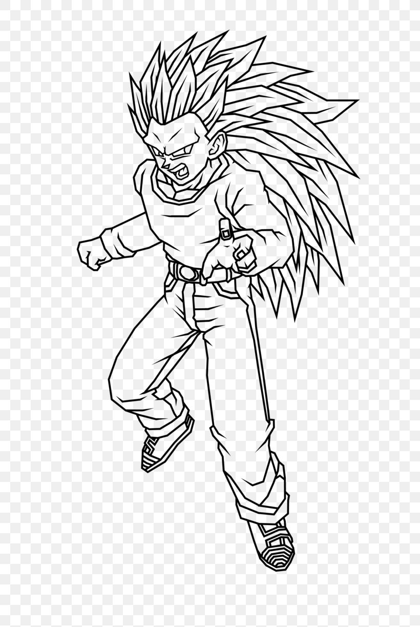 Gotenks Goku Drawing Trunks, PNG, 653x1223px, Goten, Arm, Artwork, Black, Black And White Download Free