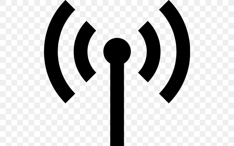 Antenna Symbol Signal Wi-Fi Icon, PNG, 512x512px, Antenna, Black And White, Computer Network, Email, Logo Download Free