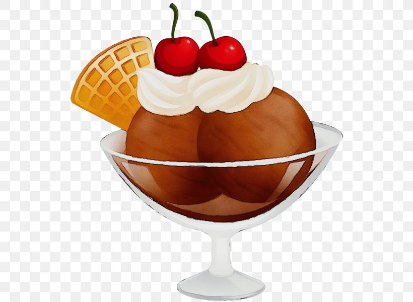 Ice Cream, PNG, 565x600px, Watercolor, Cherry, Chocolate Ice Cream, Cuisine, Dessert Download Free