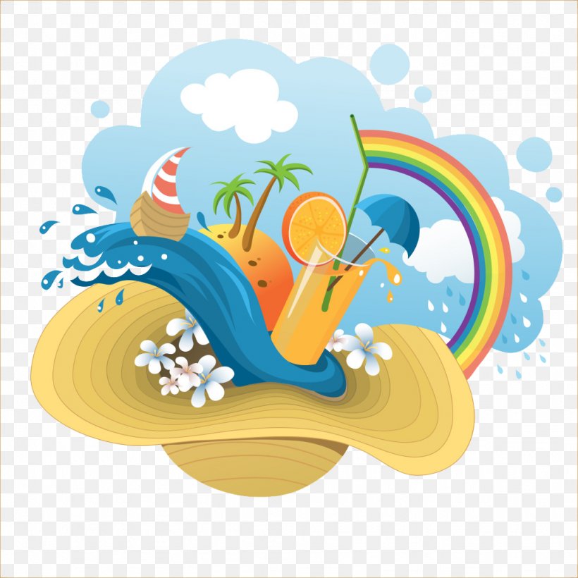 Poster Summer Vacation Graphic Design, PNG, 1024x1024px, Poster, Art, Cartoon, Fictional Character, Holiday Download Free